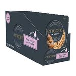 Encore 100% Natural Wet Cat Food Tuna Fillet with Prawn in Broth (Pack of 16 x 70g Pouches)