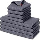 smiry Cotton Kitchen Dish Towels Set, Absorbent Quick Drying Dish Cloths