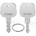 Key for TSA, 2PCS 007 002 Luggage Keys Compatible with Luggage Suitcase Password Locks Silver