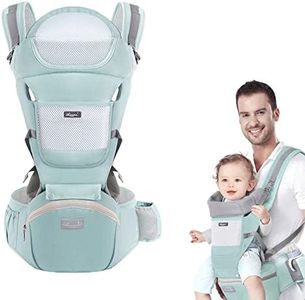 Huifen Baby Carrier Newborn to Toddler, Multi-Functional 9 in 1 Baby Carrier with Hip Seat for All Seasons All-Position, Baby Backpack Carrier for Child, Toddler, Infant, Newparents (7-40Lb) (Green)