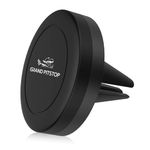 GRAND PITSTOP Car Mobile Holder, Universal Magnetic Air Vent Car Mount Claw Grip Sturdy Super Strong Phone Holder for car, for Smartphones, Mini Tablet, Maps and GPS Navigation, 360° Rotation Black