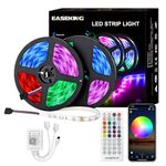 Easeking LED Light Strips Waterproof, 32.8ft (2 Rolls of 16.4ft) IP65 LED Strip Lights with App and Remote Controller, 5050 RGB Music Sync Color Changing Lights for Bedroom, Outdoor Decor