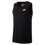 Nike Men's M NSW Club Tank Top, Black (Black / White), L