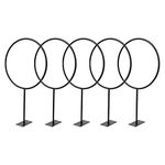 CLISPEED Wall Mount Ball Holder: 5pcs Steel Football Storage Racks Iron Basketball Display Organizer with Screws Sports Room Decor for Soccer Volleyball