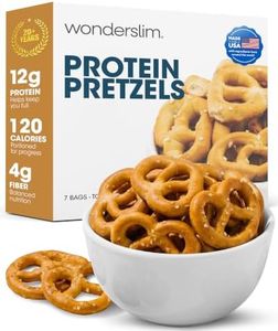 Wonderslim High Protein Pretzel Snacks, High Fiber, Low Carb – Pack of 7