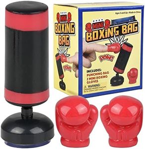 ArtCreativity Mini Boxing Bag Set for Kids, 3-Piece Set with 1 Mini Punching Bag and 2 Gloves, Cool Desk Toys for Adults, Boxing Tabletop Game for Stress Relief and Hours of Fun