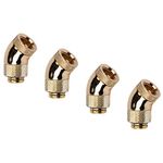 Barrow G1/4" Male to Female Extender Fitting, 45ø Dual Rotary, Gold, 4-Pack