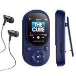 AUDIOCULAR M11 32GB MP3 Digital Player with Clip, Portable Bluetooth Music Player Support Upto128GB External Storage, Pedometer, FM Radio, Voice Recorder, E-Book, Stopwatch (32GB - Blue)