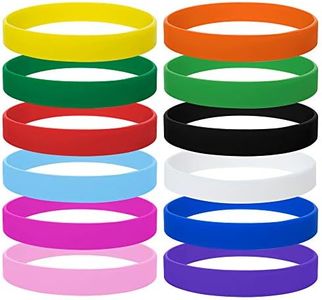 GOGO 12 PCS Adult Silicone Wristbands, Rubber Bracelets, Party Accessories - Mixed Colors