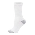 Hanes Women's Crew Sock, Pack of 10 Dress Casual Socks, White, 9 11 US