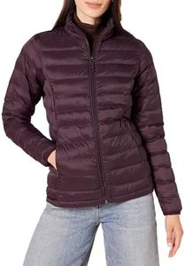 Amazon Essentials Women's Lightweight Long-Sleeve Water-Resistant Puffer Jacket (Available in Plus Size), Burgundy, Medium