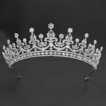 Classic Cubic Zirconia Royal Tiara for Wedding,Crystals Bridal Granny’s Tiaras Hair Accessories for Girl CH10364