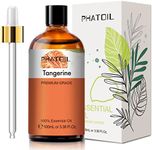 PHATOIL 3.38FL.OZ Tangerine Essential Oil, for Aromatherapy Diffusers, Humidifiers, Great for DIY Candle and Soap Making, Huge 100ML Bottle