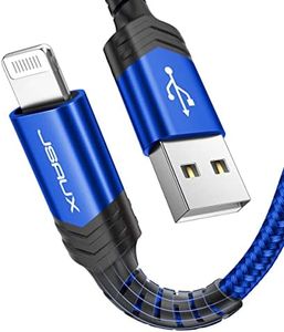 JSAUX - Cargador para iPhone 1,2 m [certificado MFi C89] duradero cable para iPhone 11, XS Max XS XR, X 8/8Plus, 7/7Plus, 6s/6sPlus, 6/6Plus,ipad-Bleu