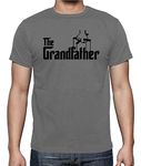 The Grandfather Gift for Dad Funny Fathers Day Premium Men's Shirt (Charcoal, X-Large)