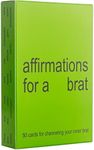 Affirmations for a Brat - 50 Sassy Affirmation Cards for Self Esteem and Confidence - Funny Self Care Gift Idea for Mental Wellness and Stress Relief - Christmas Gifts for Women Friends or Yourself