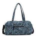 Vera Bradley Women's Cotton Medium Travel Duffel Bag, Dreamer Paisley - Recycled Cotton, One Size