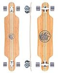 White Wave Bamboo Longboard Skatebo