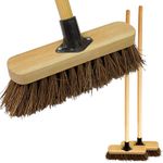 10” Outdoor Yard Broom with Wooden 