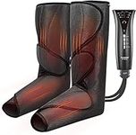 FIT KING Leg Massager with Heat Recovery Boots Leg Compression Machine Foot Calf Massage for Pain and Circulation, Swollen Legs, Edema, RLS Pain Relief