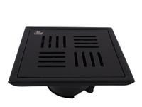 AVOQ Bathroom Floor Water Drain Grating with Flip Mechanism with Cockroach Trap (Floor Jali) (Material 100% SS304 Grade) (DG62-Black) (Size : 6x6 inch)