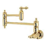 KINGSTON BRASS KS3102AL Restoration Pot Filler, 8-1/8" Spout Height, Polished Brass