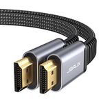 JSAUX 4K HDMI Cable 3M, Flat Slim HDMI 2.0 Cable Ultra High Speed 18Gbps Thin Lead Support 3D, UHD 4K@60Hz, 2160P, HD 1080P Video, Ethernet Compatible with Fire TV, HDTV, PlayStation PS4 PS3 - Grey