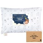Toddler Pillow with Pillowcase, Jumbo - Soft Organic Cotton Toddler Pillows for Sleeping - Machine Washable - Toddlers, Kids, Boy, Girl - Perfect for Travel, Toddler Cot, Bed Set (KeaFriends)