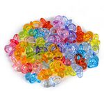 Mini Shower Pacifiers Favors Charms Clear Acrylic Table Scatter Decorations Multicolor 100Pcs