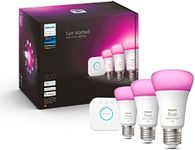 4pc Philips Hue White/Colour Ambiance Light Globes/Bulbs 11W A60 E27 w/Bridge