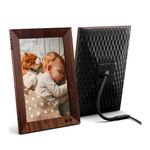 Nixplay 10.1 inch Smart Digital Photo Frame with WiFi (W10F) - Wood Effect - Unlimited Cloud Photo Storage - Share Photos and Videos Instantly via Email or App - Preload Content