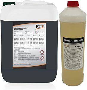 BTT-BA Epoxidharz Bodenbeschichtung RAL 7016 für 50m² Außen Fliesenlack Betonfarbe Estrichfarbe Balkonfarbe Betonplattenfarbe Terrassenfarbe Gehwegfarbe Gießharz Epoxy