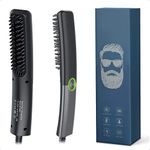 Lidasen Beard Straightener Combs for Men, Multifunctional Ionic Hair Beard Straightener Brush Heated Beard Brush for Men Electric Hair Straightening Styler Tools for Home and Travel