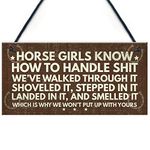 RED OCEAN Horse Signs Funny Hanging Plaque Horse Signs For Bedroom Signs About Horses Keepsake Gift