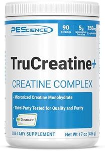 PEScience TruCreatine+ Creapure Creatine Monohydrate Powder, Micronized Creatine with ElevATP, 5g Per Serving, for Men & Women, Supports Muscle Growth, Strength & Recovery, 90 Servings
