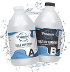 Promise Epoxy Epoxy Resin Kit 1 Gal-Crystal Clear, UV Resistant, Self Leveling, Food Safe for Table Top, Arts & Crafts, Wood Casting, Jewelry Making, Use with Mica Powder, Silicone Molds, Alcohol Ink