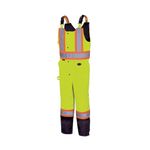 Pioneer Hi Vis Overall Bib Pants for Men - Waterproof Insulated Work Safety Pants - Stay Warm in -46°C - Reflective - Yellow/Green