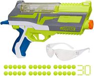 NERF Hyper Impulse-40 Blaster, 30 Nerf Hyper Rounds, Spring-Open Instant Reload Hopper, Up to 110 FPS Velocity, Eyewear Included