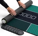 Newverest Poker Table Top 70" x 30" - Ideal Poker Topper for 6ft and 8ft Folding Tables (30" Width), Texas Hold'em Poker Mat for Home Games Casino Nights | Portable with Zipper Storage Bag in Gift Box