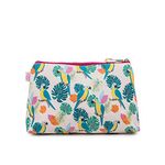 Pink Lining Wash Bag - Parrot Cream