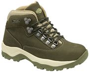 Ladies Peak LACE UP Premium Leather Upper Waterproof Walking/Hiking Trekking Boot (Olive, 8 UK, Numeric_8)