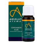 Absolute Aromas Cinnamon Leaf Essential Oil 10ml - Pure, Natural, Undiluted and Cruelty Free - for use in Diffusers, Aromatherapy and DIY Beauty Recipes