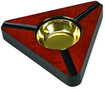 Quality Importers Trading 3-Cigar Wooden Ashtray, Dark Burl