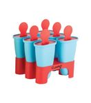 Clazkit Set of 6 Plastic Reusable Ice Pop Makers, Homemade Popsicle/Frozen Ice Cream/Kulfi Candy for Children & Adults - Multicolor,10 x 10 x 10 millimeters