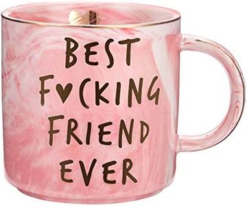 Best Friend Birthday Gifts for Women - Best F Friend Ever - Funny Friendship Gifts for Women - Gifts for BFF, Bestfriend, Besties, Sister, Her, Woman - Cute Pink Marble Mug, 11.5oz Coffee Cup