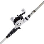 Abu Garcia 7’ Max Pro Fishing Rod and Reel Baitcast Combo, 7+1 Ball Bearings with Lightweight Graphite Frame & Sideplates, MagTrax Brake System