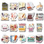 GOLEEX 20 Pack Pcs Waterproof Vinyl Type Writer Reading Lovers Sticker Items for Women Men Kids Journaling Scrapbooking Laptop Stickers Literature Story Graphics Decals Decoration