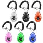 6Pack Dog Training Clickers with Wrist Strap,Durable Lightweight Dog Training Clickers with Big Button,Effective Behavioral Training Tool for Puppy,Cats Birds Horses