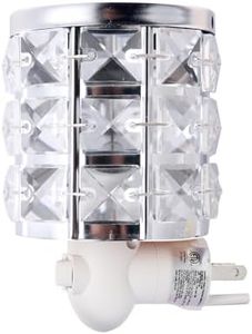 TTJ Plug-in Wax Warmer, Rose Gold Crystal Fragrance Lamp with ETL Certified Plug, Electric Wax Melter for Scented Wax, Home Decor & Air Freshener for Bedroom, Bathroom, Office,Silver