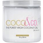 Coconut Oil For Hair & Skin By Coco&Co. Beauty Grade 100% Raw, 8oz.